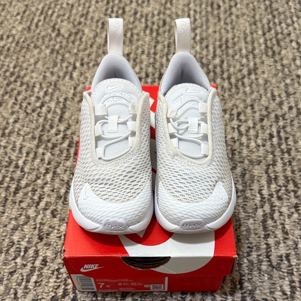 Nike Air Max 270 white/white-metallic silver 7C baby